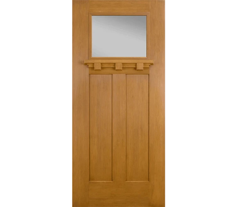 Salt Lake City Craftsman Light Fiberglass Entry Door