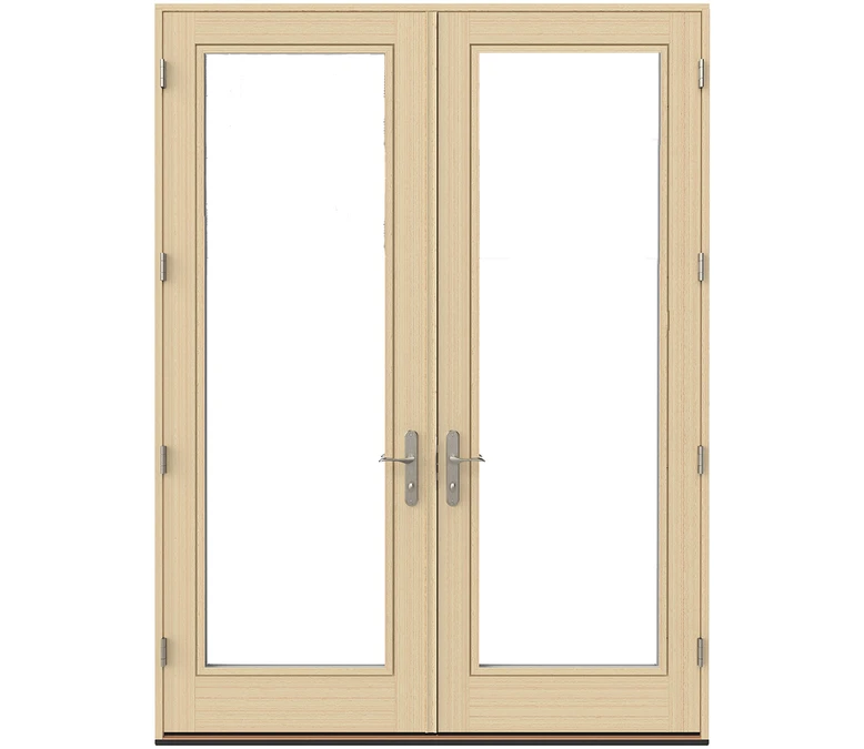 Salt Lake City Pella Lifestyle Series Wood Double Hinged Patio Doors